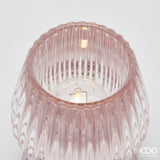 edg enzo de gasperi edg enzo de gasperi lampada da tavolo biforma a righe led h 13 cm d 9 cm ip20 rosa ean 8059824630377