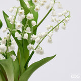 edg enzo de gasperi edg enzo de gasperi mughetto bouquet x5 con foglie pianta artificiale h 40 cm bianco ean 8059824633927