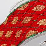 edg enzo de gasperi edg enzo de gasperi nastro rombi di natale h 65 mm l 10 mt green red ean 8059824598417