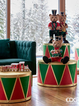 edg enzo de gasperi edg enzo de gasperi orso noel nutcrak natalizio con tromba h 61 cm 23 x 27 cm verde rosso ean 8059824303554