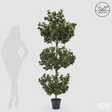 edg enzo de gasperi edg enzo de gasperi pianta artificiale agrifoglio h 188 cm con vaso anti uv verde per interno ed esterno ean 8059824655318