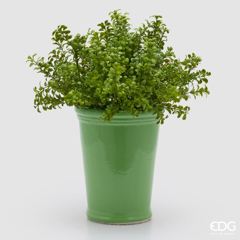 edg enzo de gasperi edg enzo de gasperi pianta artificiale bosso cespuglio h 45 cm light green pianta decorativa realistica design moderno ean 8059824668325