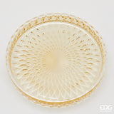 edg enzo de gasperi edg enzo de gasperi piatto decorativo micro quadretti rotondo h 25 cm d 16 cm vetro giallo ean 8059824610614