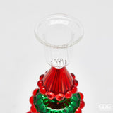 edg enzo de gasperi edg enzo de gasperi portacandela candy di natale h 25 cm green red ean 8059824510266