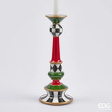 edg enzo de gasperi edg enzo de gasperi portacandela di natale scacchi h 35 cm d 14 cm white black ean 8059824403308