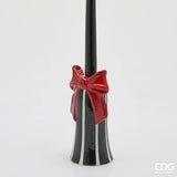 edg enzo de gasperi edg enzo de gasperi portacandela fiocco natale h 17 cm d 8 cm white black ean 8059824552754