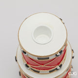 edg enzo de gasperi edg enzo de gasperi portacandela tamburo natale h 15 cm d 8 cm white black ean 8059824531148