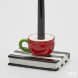 edg enzo de gasperi edg enzo de gasperi portacandela tazza libro h 8 cm l 15 cm l 12 cm natale white black ean 8059824552860