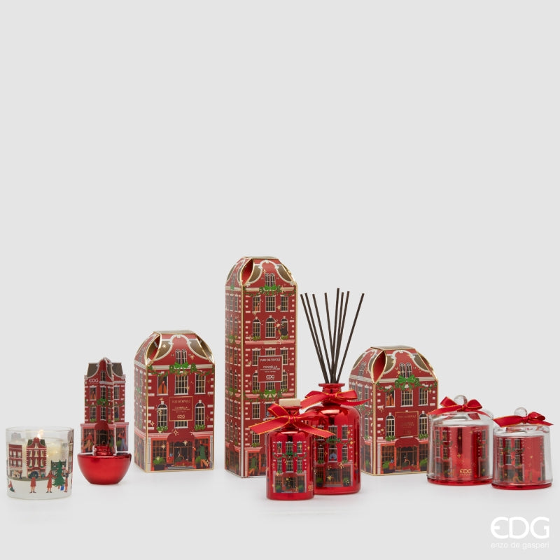 edg enzo de gasperi edg enzo de gasperi profumatore bottiglia di natale rue de rivoli 100 ml h 22 cm cinnamon rosso ean 8059824556608