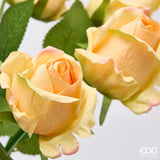 edg enzo de gasperi edg enzo de gasperi rosa bouquet x9 con foglie h 46 cm pianta artificiale colore giallo ean 8059824634047