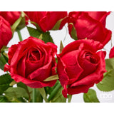 edg enzo de gasperi edg enzo de gasperi rosa bouquet x9 con foglie h 46 cm pianta artificiale colore rosso ean 8059824634085