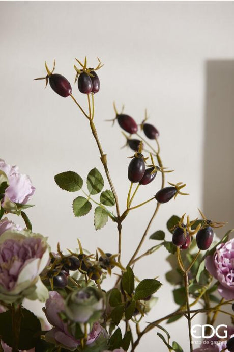 edg enzo de gasperi edg enzo de gasperi rosa canina glory ramo h 68 cm con bacche burgundy ean 8059824146687