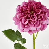 edg enzo de gasperi edg enzo de gasperi rosa jumbo ramo con foglie h 80 cm d 18 cm pianta artificiale colore rosa scuro ean 8059824490407