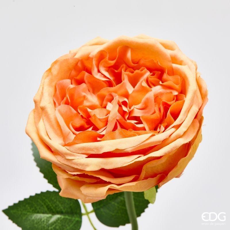 edg enzo de gasperi edg enzo de gasperi rosa ramo con foglie h 50 cm pianta artificiale arancione ean 8059824634146
