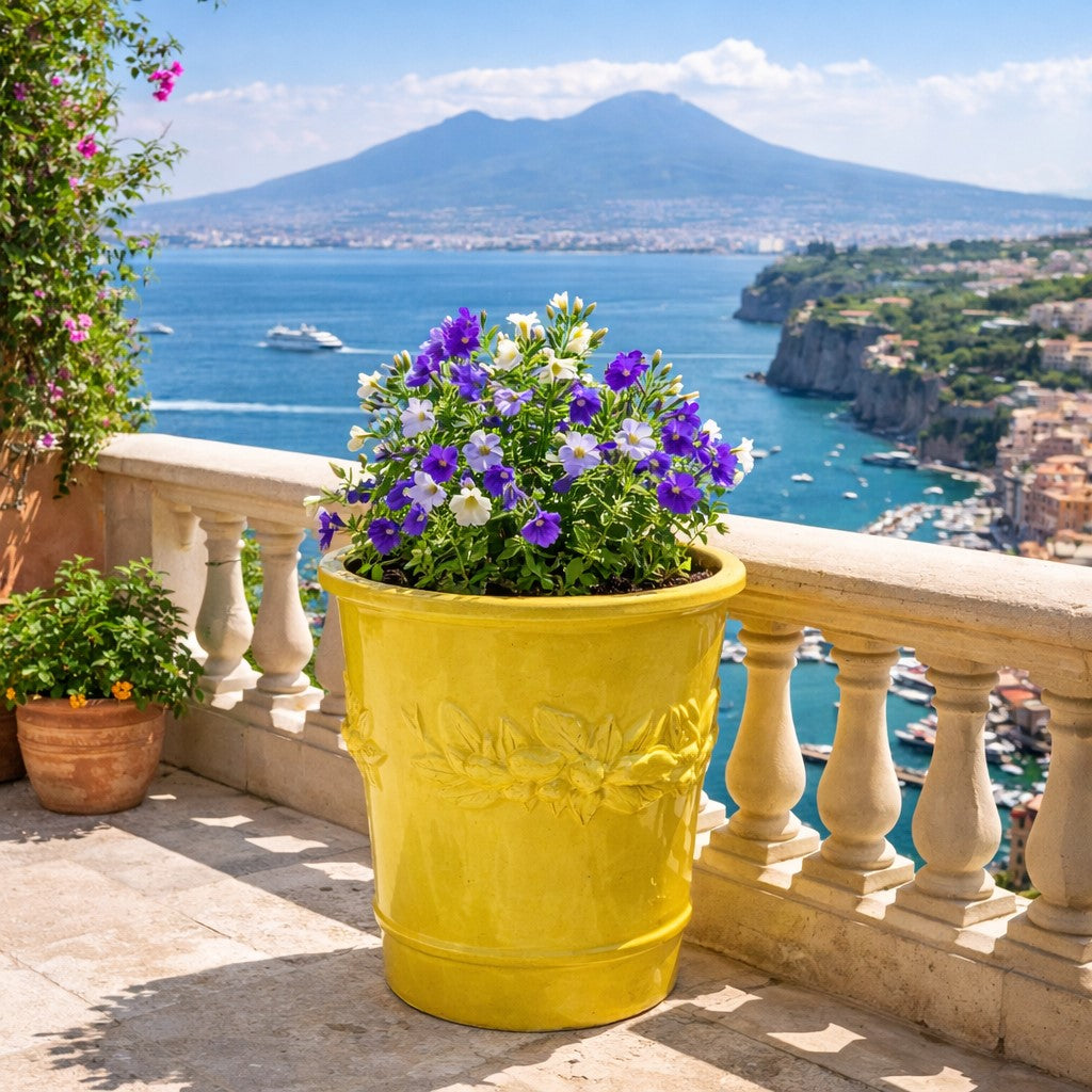 edg enzo de gasperi edg enzo de gasperi set 3 pz vaso atlas limoni svasato h 47 cm h 36 cm h 29 cm waterproof giallo ean 8059824506931