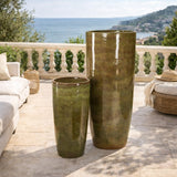 edg enzo de gasperi edg enzo de gasperi set 3 pz vaso glaze h 100 cm h 80 cm h 60 cm olive ean 8059824310736