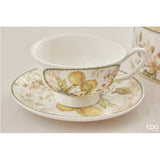 edg enzo de gasperi edg enzo de gasperi tazza da te con piatto porcellana h 7 cm d 15 cm 300 ml confezione regalo giallo ean 8056372397332