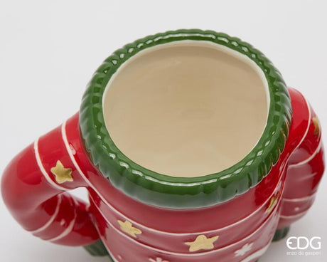 edg enzo de gasperi edg enzo de gasperi tazza maglione di natale ass h 12 cm d 155 cm green red 1 pz ean 8059824539779