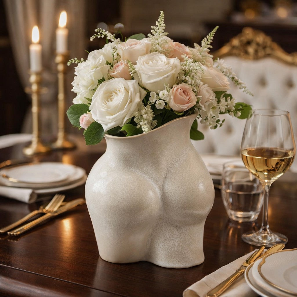 edg enzo de gasperi edg enzo de gasperi vaso chakra booty h 26 cm 22 x 16 cm ceramica bianco ean 8059824958976