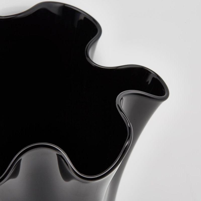 edg enzo de gasperi edg enzo de gasperi vaso drappo nida h 22 cm d 17 cm vetro nero ean 8056372129018