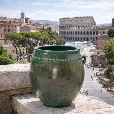 edg enzo de gasperi edg enzo de gasperi vaso fenice rotondo bombato h 58 cm d 50 cm verde ean 8056372828485