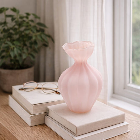 edg enzo de gasperi edg enzo de gasperi vaso flow sinuoso h 305 cm d 195 cm waterproof vetro satinato pink ean 8059824630612