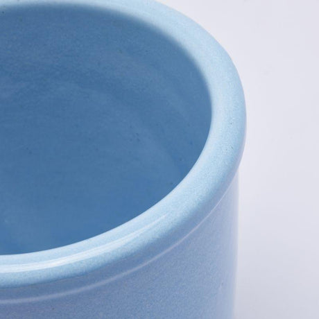 edg enzo de gasperi edg enzo de gasperi vaso glaze cilindro h 18 cm d 18 cm ceramica waterproof colore celeste ean 8059824374899