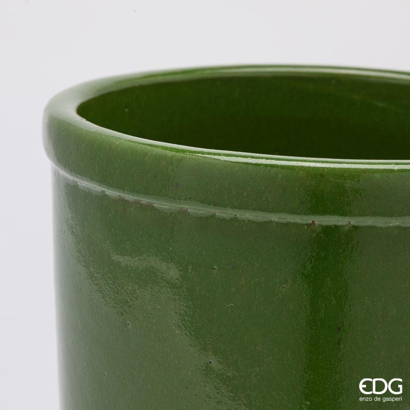 edg enzo de gasperi edg enzo de gasperi vaso glaze cilindro h 23 cm d 245 cm ceramica waterproof colore verde ean 8059824609816