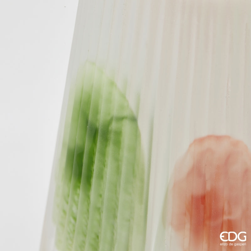 edg enzo de gasperi edg enzo de gasperi vaso macula rotondo h 36 cm d 23 cm waterproof vetro mix orange ean 8059824618818