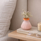 edg enzo de gasperi edg enzo de gasperi vaso righe con bordo h 13 cm d 12 cm waterproof vetro coral ean 8059824619297