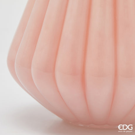 edg enzo de gasperi edg enzo de gasperi vaso righe con bordo h 28 cm d 23 cm waterproof vetro coral ean 8059824619198