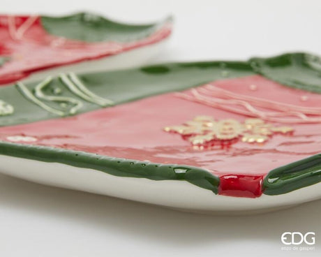 edg enzo de gasperi edg enzo de gasperi vassoio maglione di natale ass h 3 cm l 29 cm l 24 cm green red 1 pz ean 8059824539991