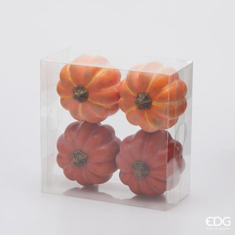 edg enzo de gasperi edg enzo de gasperi zucca rotonda cf 4 pz ass h 8 cm d 9 cm arancione rosso ean 8059824573216
