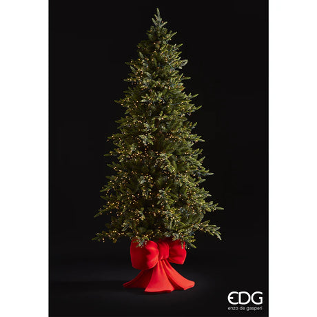 edg enzo de gasperi edg_enzo de gasperi base per albero natale pino fiocco velluto h 45 cm l 43 cm l 43 cm rosso ean 8059824416674
