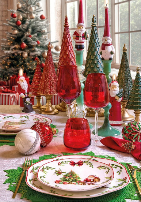 fade fade agrifoglio set tavola di natale 18 pz porcellana multicolor ean 8016175589969