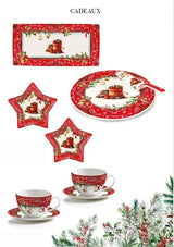 fade fade cadeaux piatto torta natalizio con paletta d 30 cm rosso ean 8016175589723