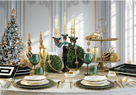 fade fade pepita piatto fondo d 215 cm porcellana bianco oro ean 8016175588467