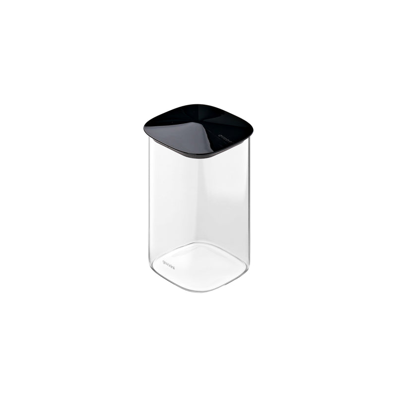 guzzini guzzini barattolo rettangolare fresh style 1 300 ml vetro tappo nero ean 8008392418474