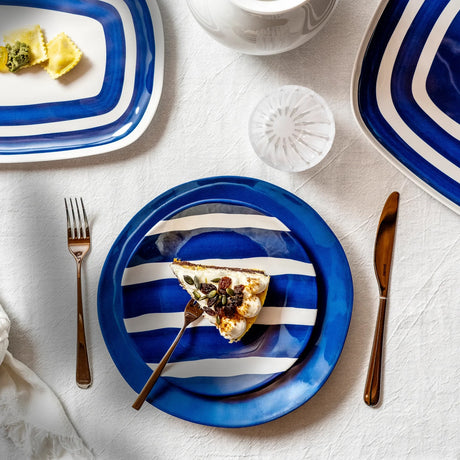 guzzini guzzini piatto dessert riviera melamina d 215 cm bianco blu ean 13290276