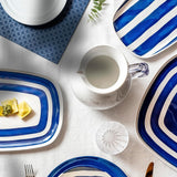 guzzini guzzini vassoio m riviera melamina 35 x 19 cm bianco blu ean 8008392399131