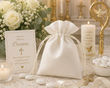 larcolaio larcolaio sacchetto tessuto 9x12 cm portacanfetti ecru bomboniera elegante 12 pz ean 8054751444189