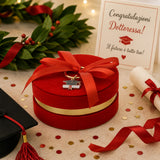 larcolaio larcolaio scatola box con portachiavi bomboniera d 10 x 4 cm portaconfetti laurea rosso 1 pz ean 8059558631312