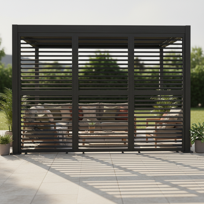 Pannello Mobile Orientabile Vulcano 93x235 Antracite – Privacy Screen Villa Privata Lounge