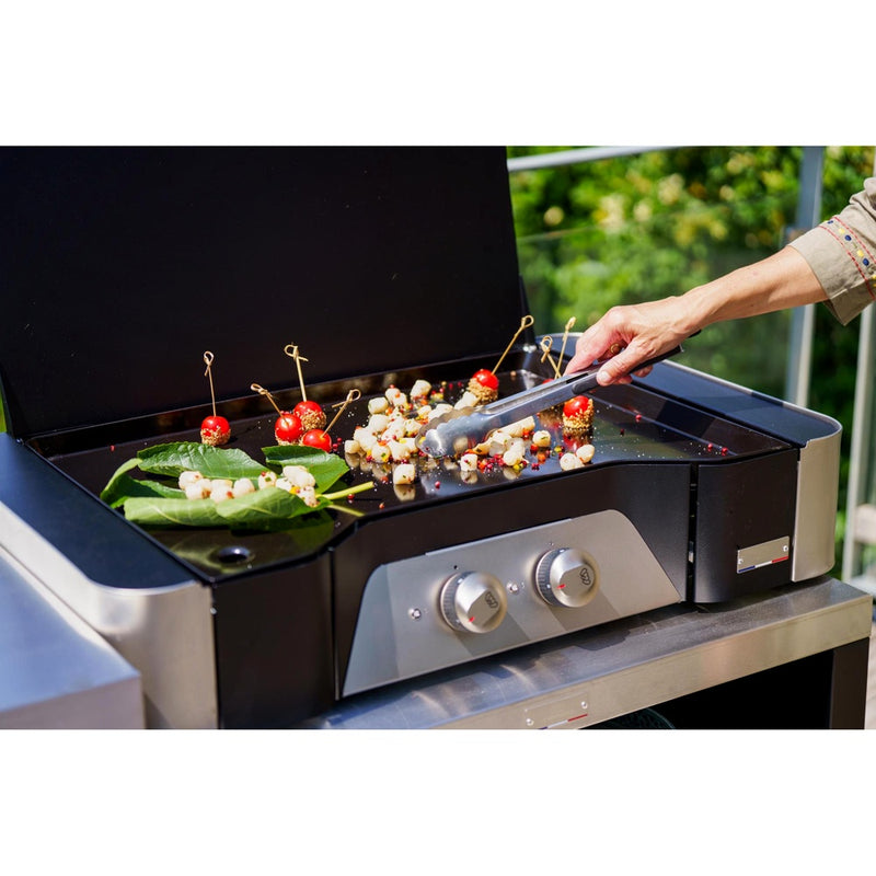 le marquier le marquier plancha a gas exclusive 260 duo 60 x 40 cm con coperchio piastra professionale ean 3339380172517