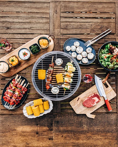 lotusgrill lotusgrill barbecue portatile 43 5 x 43 5 x 25 7 cm per esterno nero ean 4260023010882