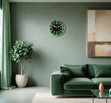 lowell lowell orologio da parete al quarzo cassa acciaio indici luminiscenti d 338 cm verde