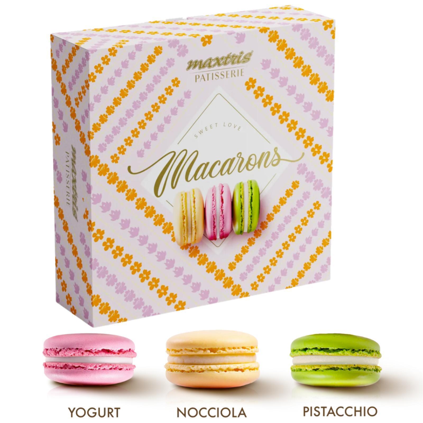 immagine-2-maxtris-confezione-macarons-assortiti-nocciola-pistacchio-e-yogurt-210-gr-ean-8022470871487