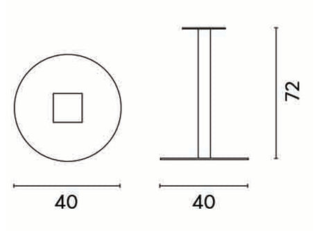 moia greenwood moia greenwood basamento tavolo tondo in acciaio antracite d 40 cm 95 kg base con tubo d 60 mm design moderno ean 8013054838712