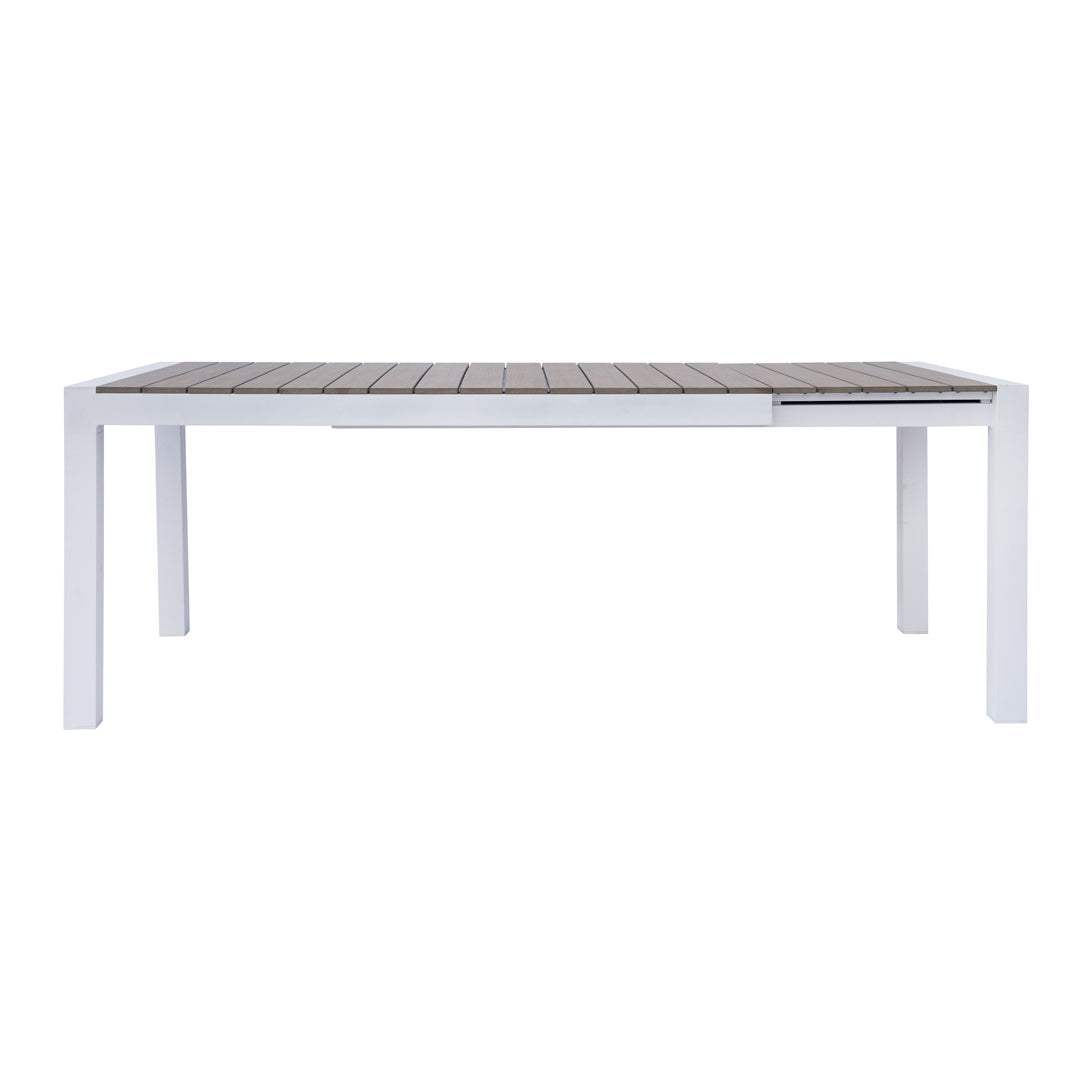 moia greenwood moia greenwood tavolo arenzano allungabile 211 276 x 100 cm in alluminio bianco con piano effetto legno design moderno ean 8013054838033