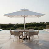 moia greenwood moia greenwood ombrellone push up 4 x 4 m bianco palo d 60 mm telescopico con camino antivento telo poliestere 320 gr contract ean 8013054826870